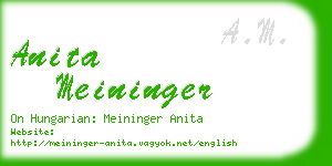 anita meininger business card